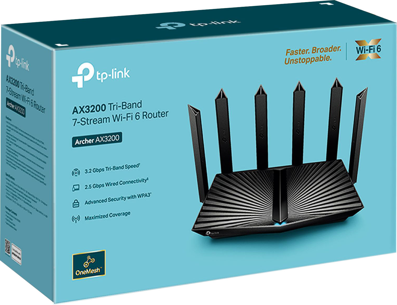 Grote hoeveelheid bewondering taart TP-Link Archer AX3200 Tri-Band Wi-Fi 6 Router Black Archer 3200 - Best Buy