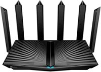 Front Zoom. TP-Link - Archer AX3200 Tri-Band Wi-Fi 6 Router - Black.