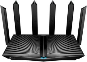 TP-Link - Archer 3200 Tri-Band Wi-Fi 6 Router - Black - Front_Zoom