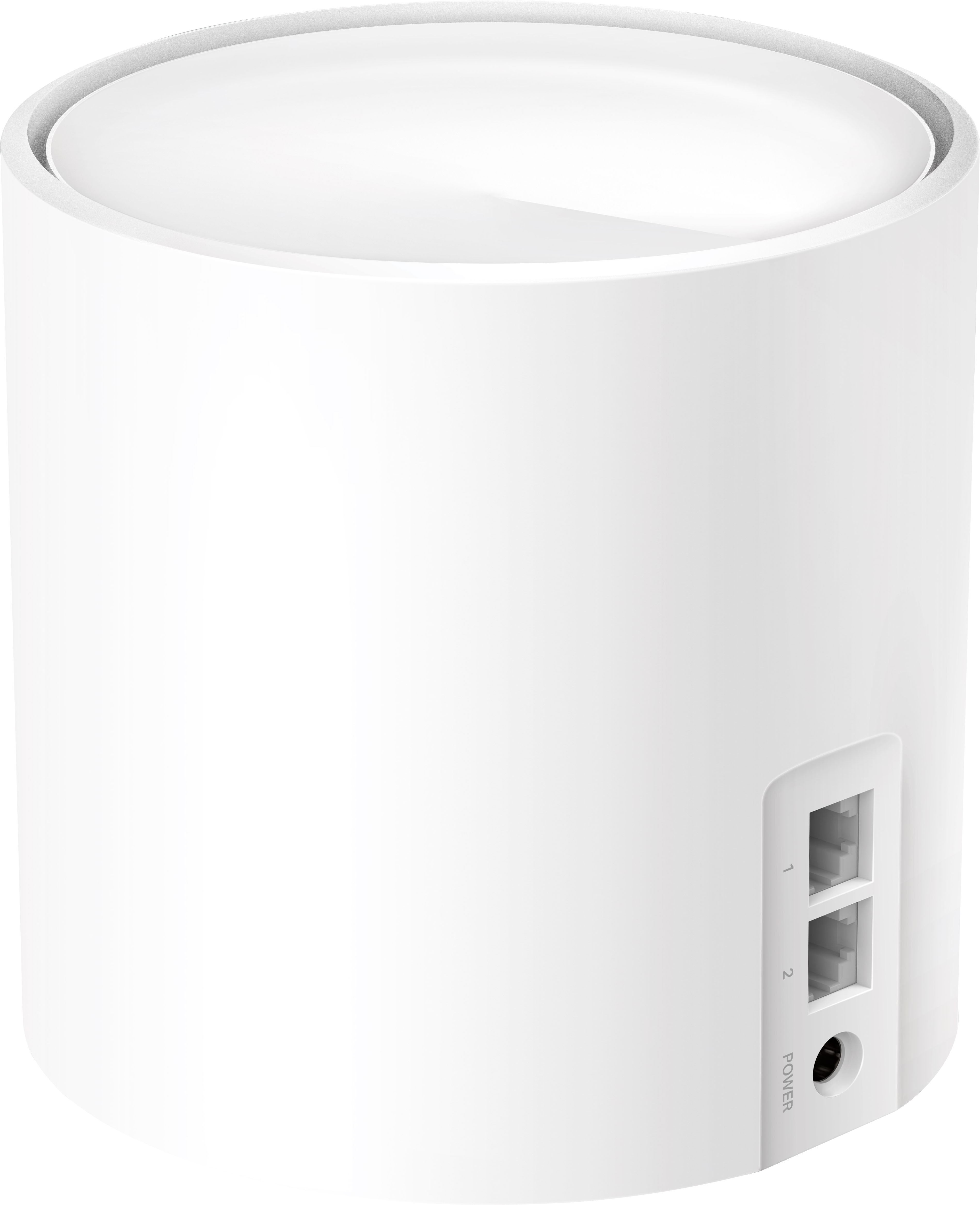 Left View: TP-Link - Deco AX3000 (3-pack) Dual-Band Whole Home Mesh Wi-Fi 6 System, Supports Gigabit Speeds - White