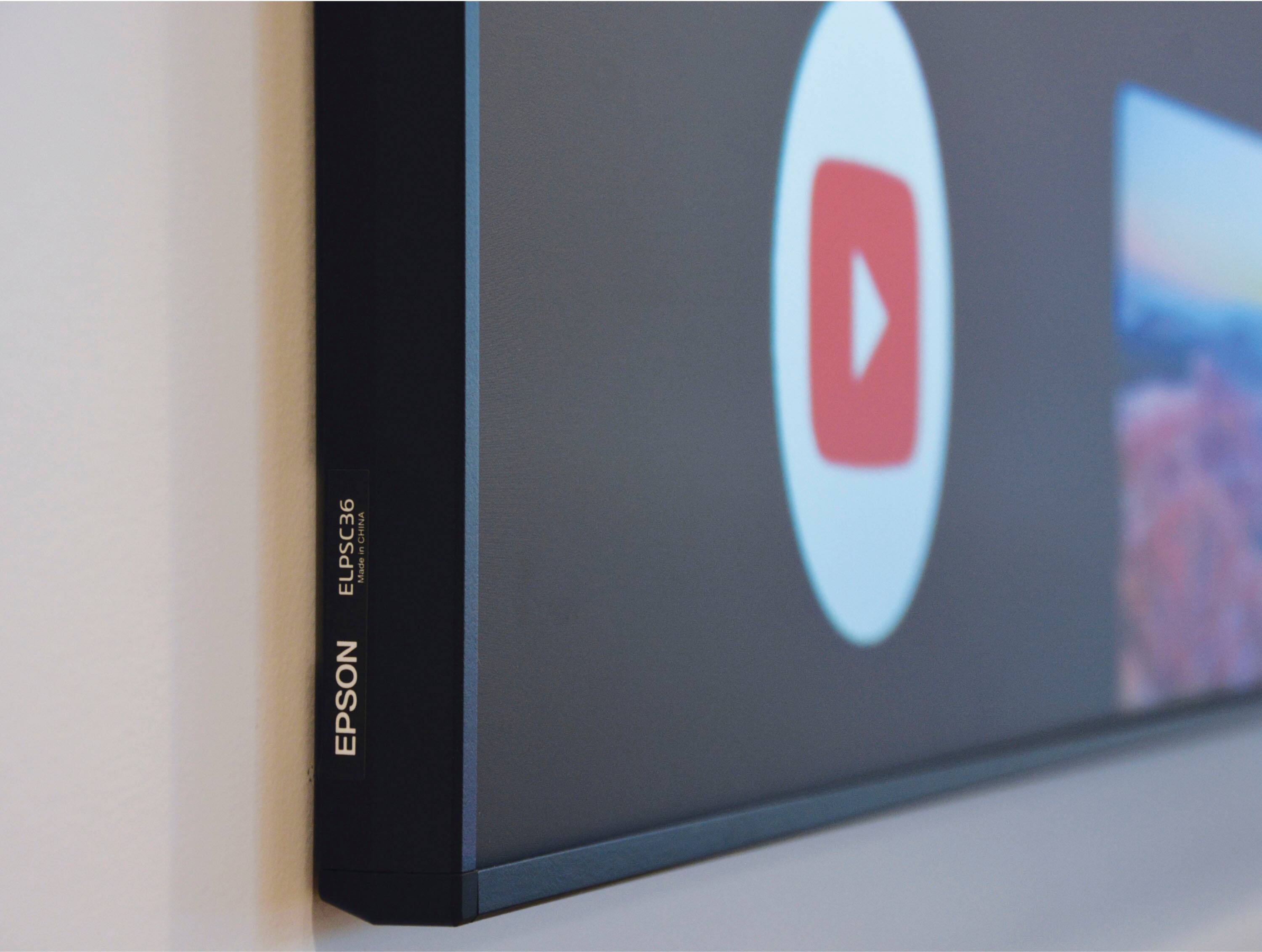 Back. Epson - SilverFlex Ultra Ambient Light Rejecting Screen, 120-inch Ultra High-Definition for Ultra-Short Throw Projectors - Black.