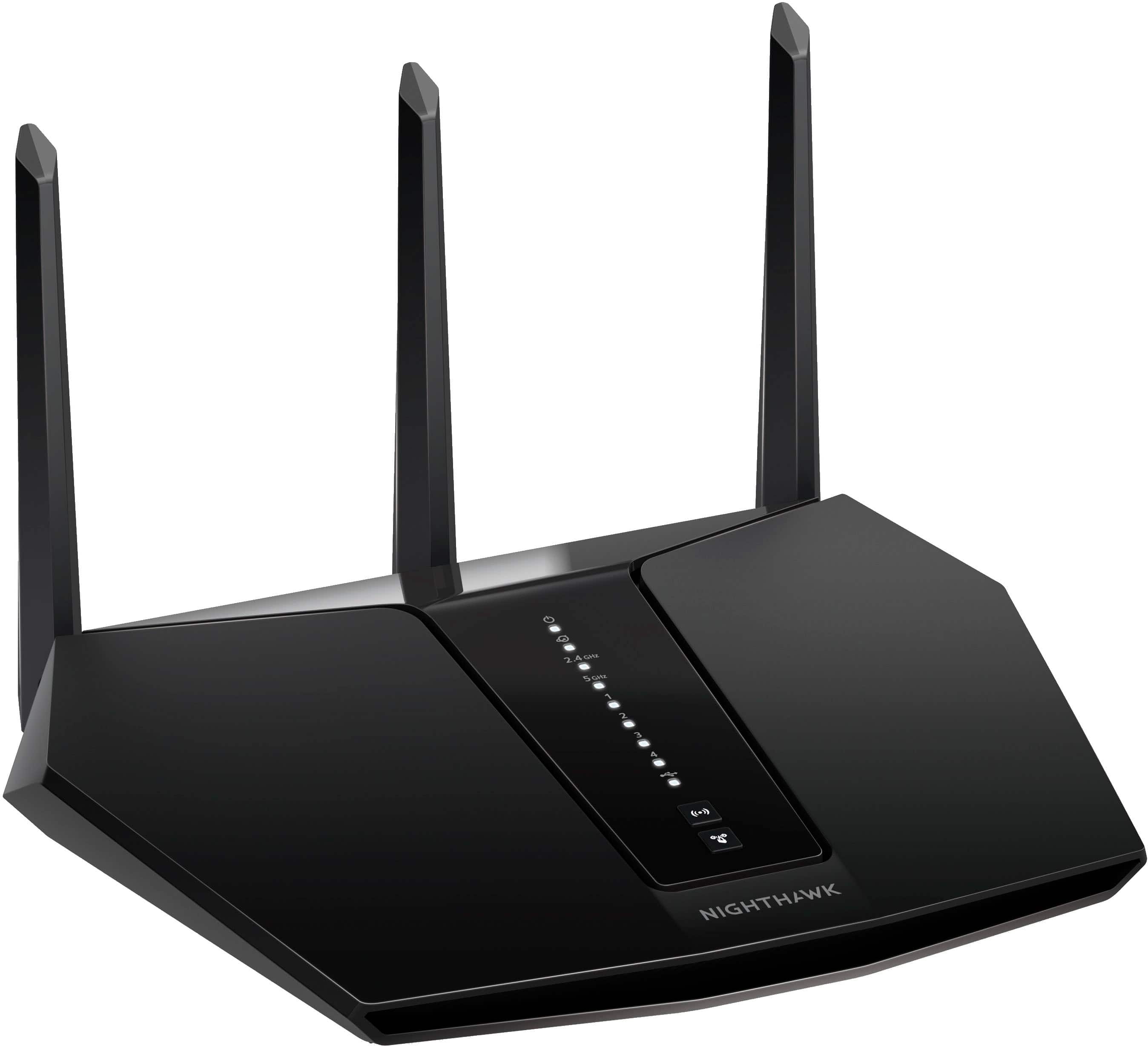 Angle. NETGEAR - Nighthawk AX2400 Dual-Band Wi-Fi Router - Black.