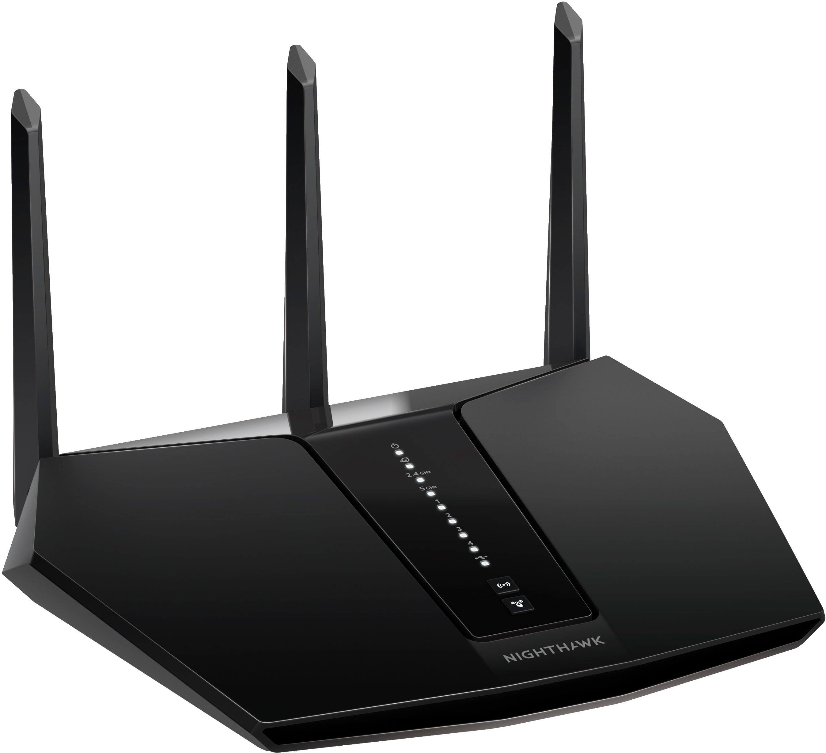 Angle. NETGEAR - Nighthawk AX2400 Dual-Band Wi-Fi Router - Black.