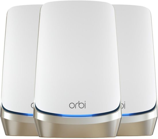NETGEAR Orbi 960 Series AXE11000 Quad-Band Mesh Wi-Fi 6E System (3-pack)  White RBKE963-100NAS - Best Buy