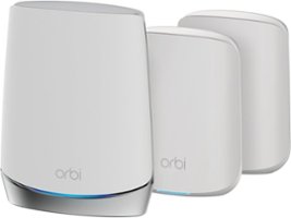 NETGEAR - Orbi 650 Series AX3000 Tri-Band Mesh Wi-Fi 6 System (3-pack) - White - Angle_Zoom