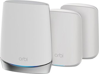 NETGEAR - Orbi 650 Series AX3000 Tri-Band Mesh Wi-Fi 6 System (3-pack) - White - Angle_Zoom