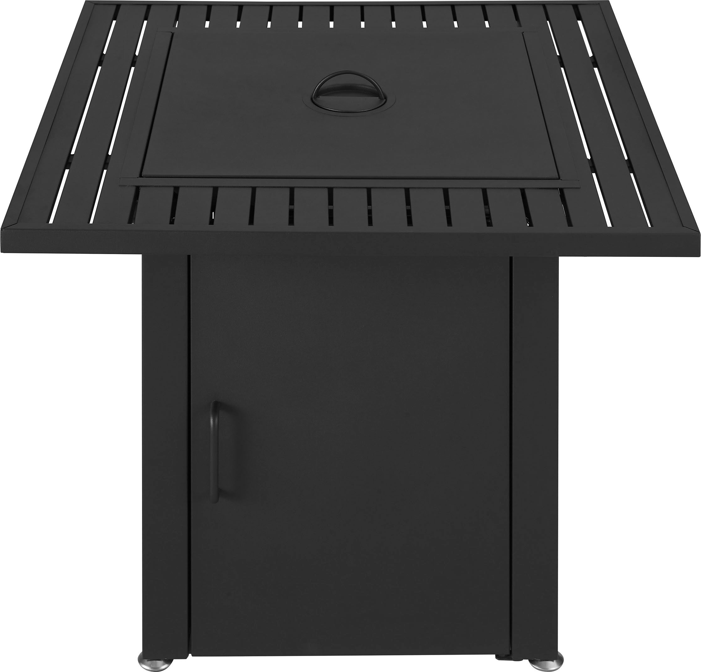 Left View: Insignia™ - 28" Square Fire Table - Black