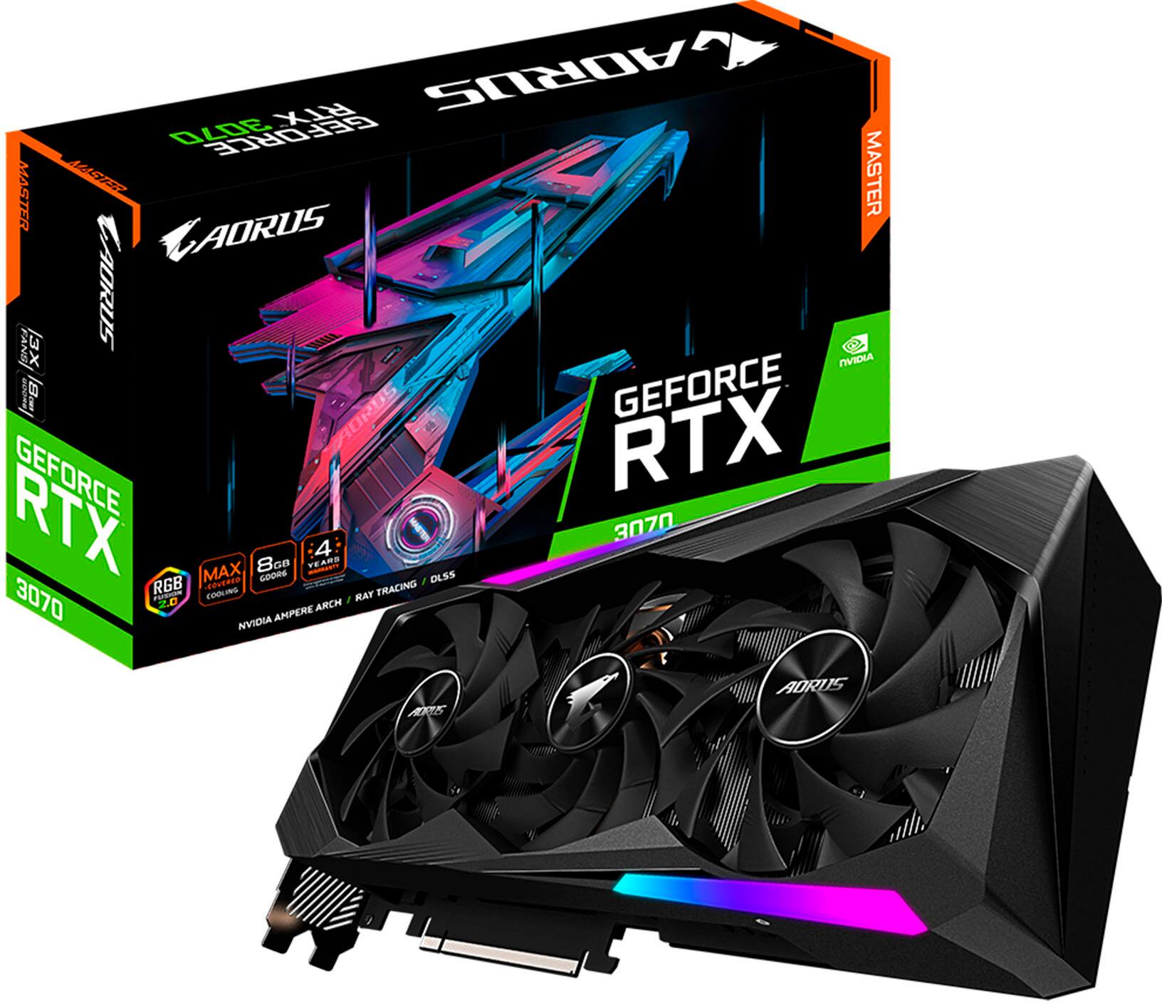 Best Buy: GIGABYTE NVIDIA GeForce RTX 3070 AORUS MASTER 8GB GDDR6