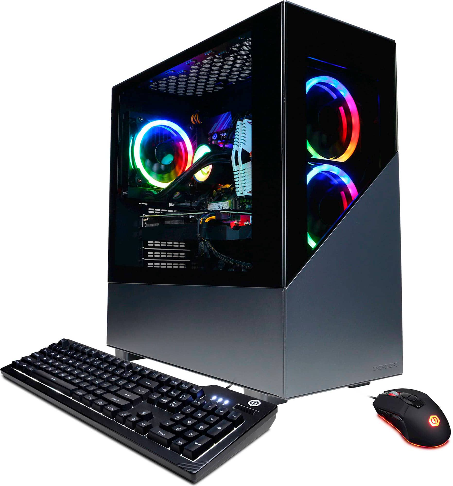 CyberPowerPC - Refurbished Gamer Supreme Gaming Desktop - Intel Core i7-11700KF - 16GB Memory - NVIDIA GeForce RTX 3070 - 1TB SSD - Black - Angle_Zoom