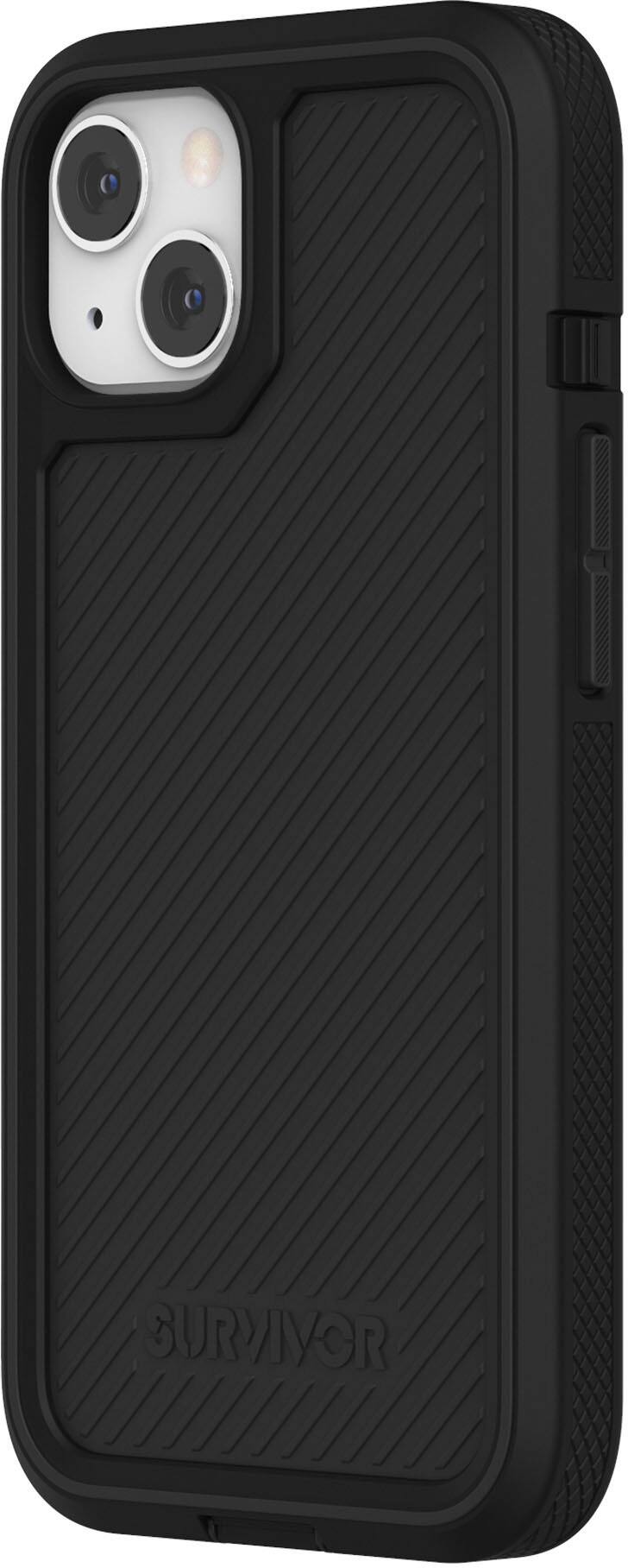 Angle View: Survivor - All-Terrain Earth Case for iPhone 13 - Black