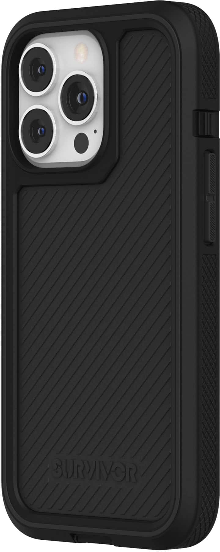 Angle View: Survivor - All-Terrain Earth Case for iPhone 13 Pro - Black