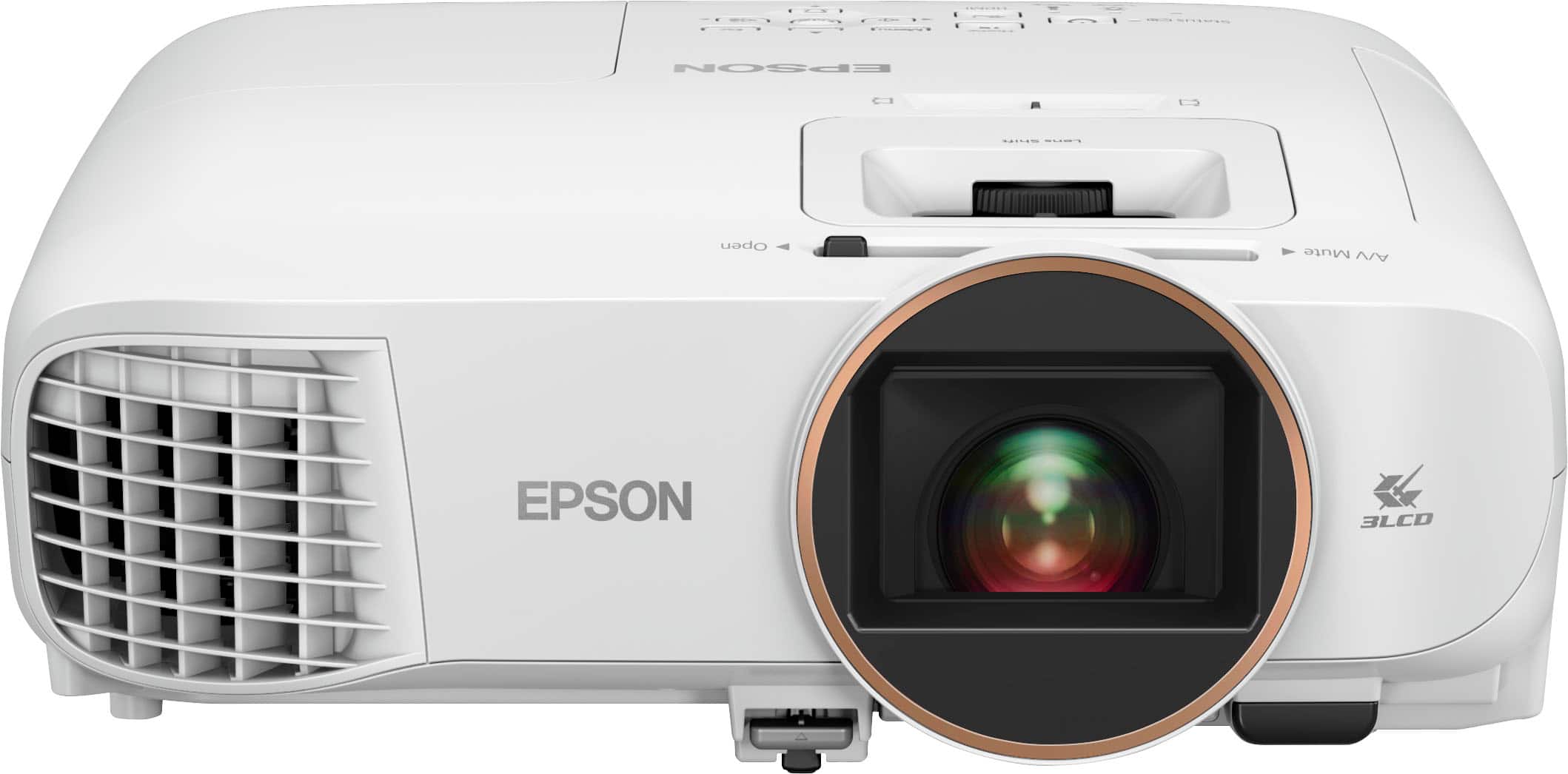 Front. Epson - Home Cinema 2250 1080p 3LCD Projector with Android TV - White.