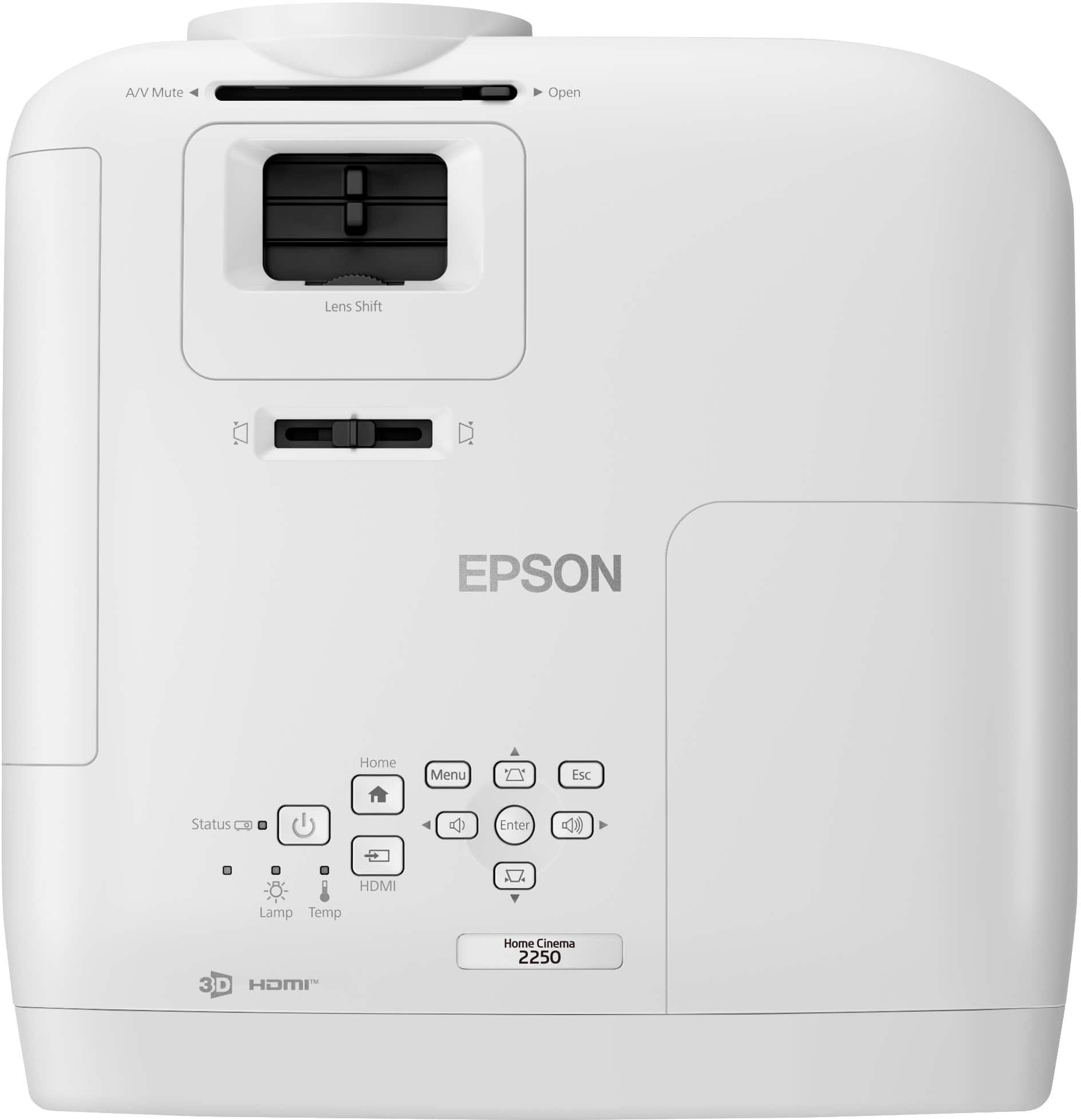 Alt View 15. Epson - Home Cinema 2250 1080p 3LCD Projector with Android TV - White.