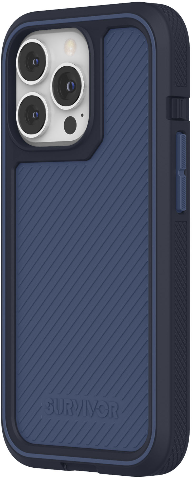 Angle View: Survivor - All-Terrain Earth Case for iPhone 13 Pro - Storm Blue/Deep Sea