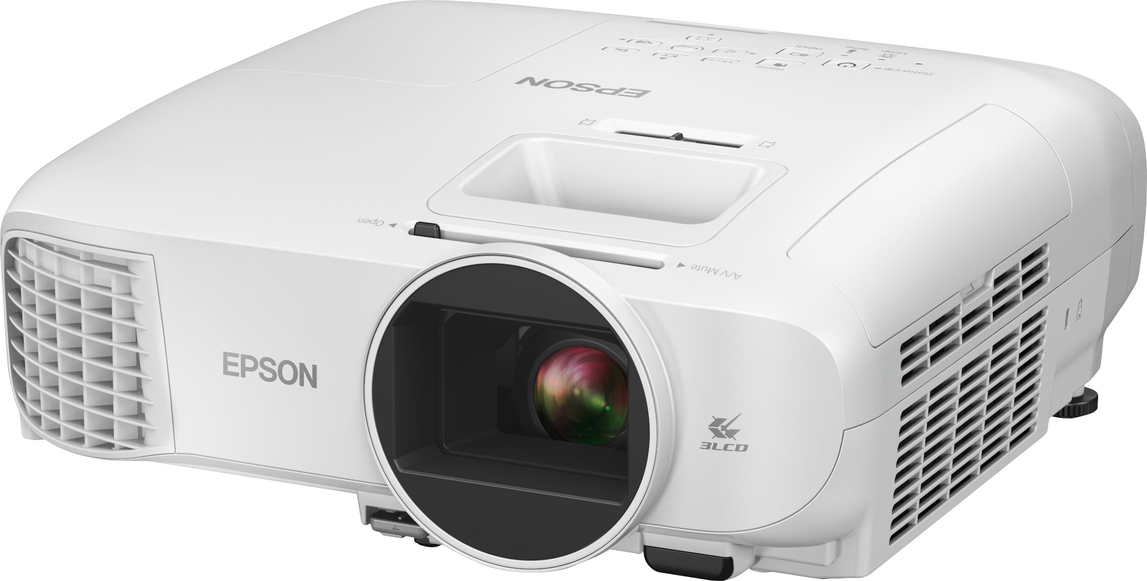 Left View: Epson - Home Cinema 2200 1080p 3LCD Projector with Android TV - New - White