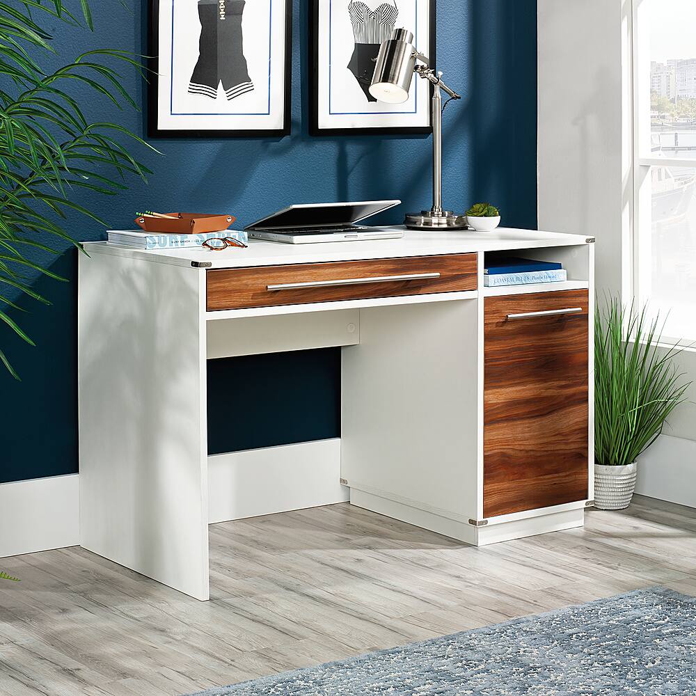 Angle View: Sauder - Ped Computer Desk - Pearl Oak