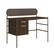Front. Sauder - Radial Single Pedestall Desk - Umber Wood.
