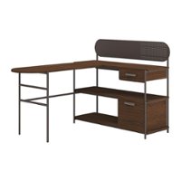 Sauder - Radial L Desk - Umber Wood - Front_Zoom