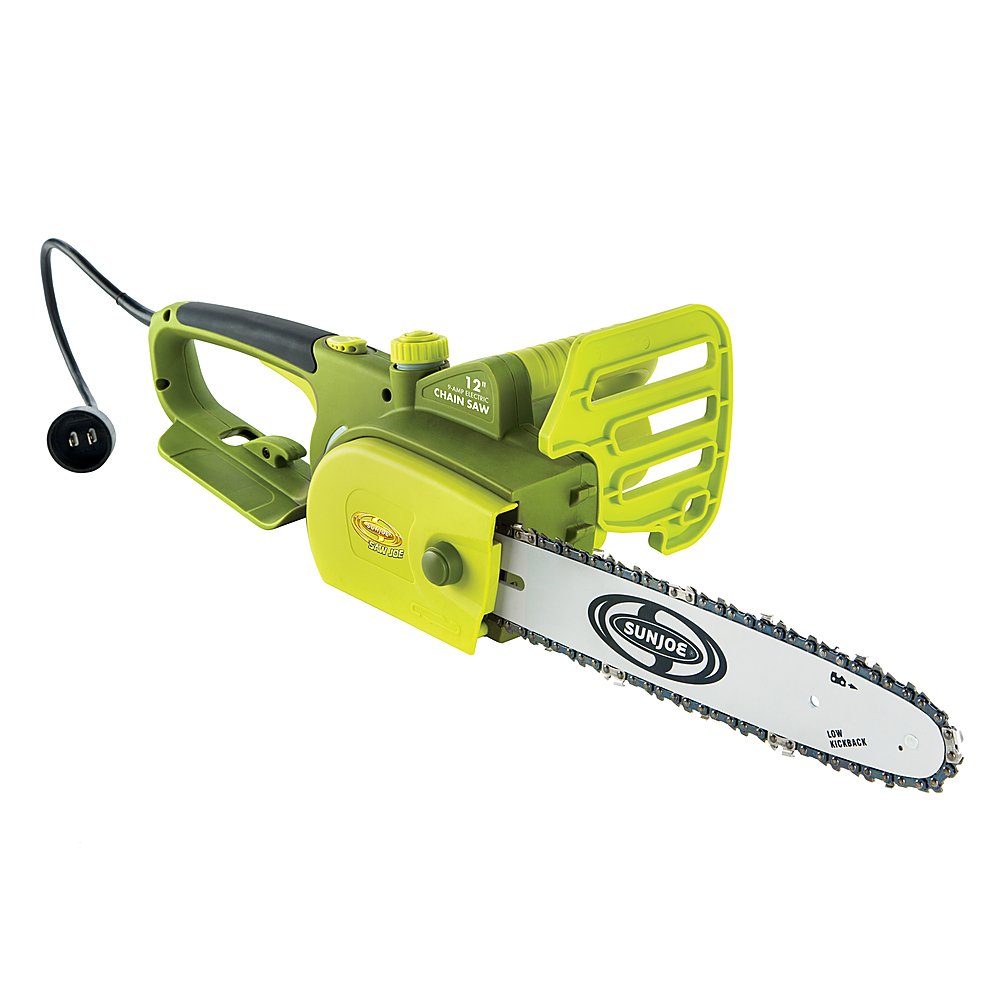 Zoom in on Angle Zoom. Sun Joe - 120-Volt 12-Inch Electric Chain Saw (Tool Only) - Green.