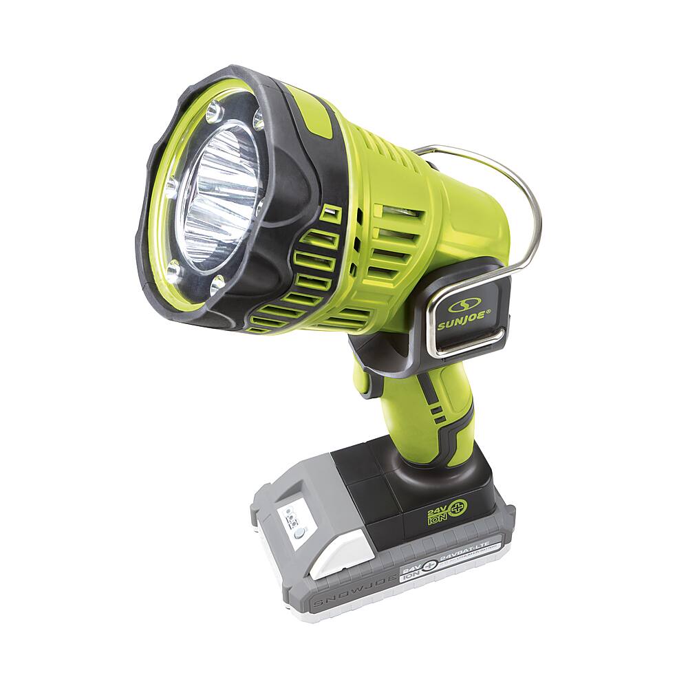 Angle View: Sun Joe - 24-Volt iON+ Handheld Flashlight/Spotlight/Flood Kit - Green