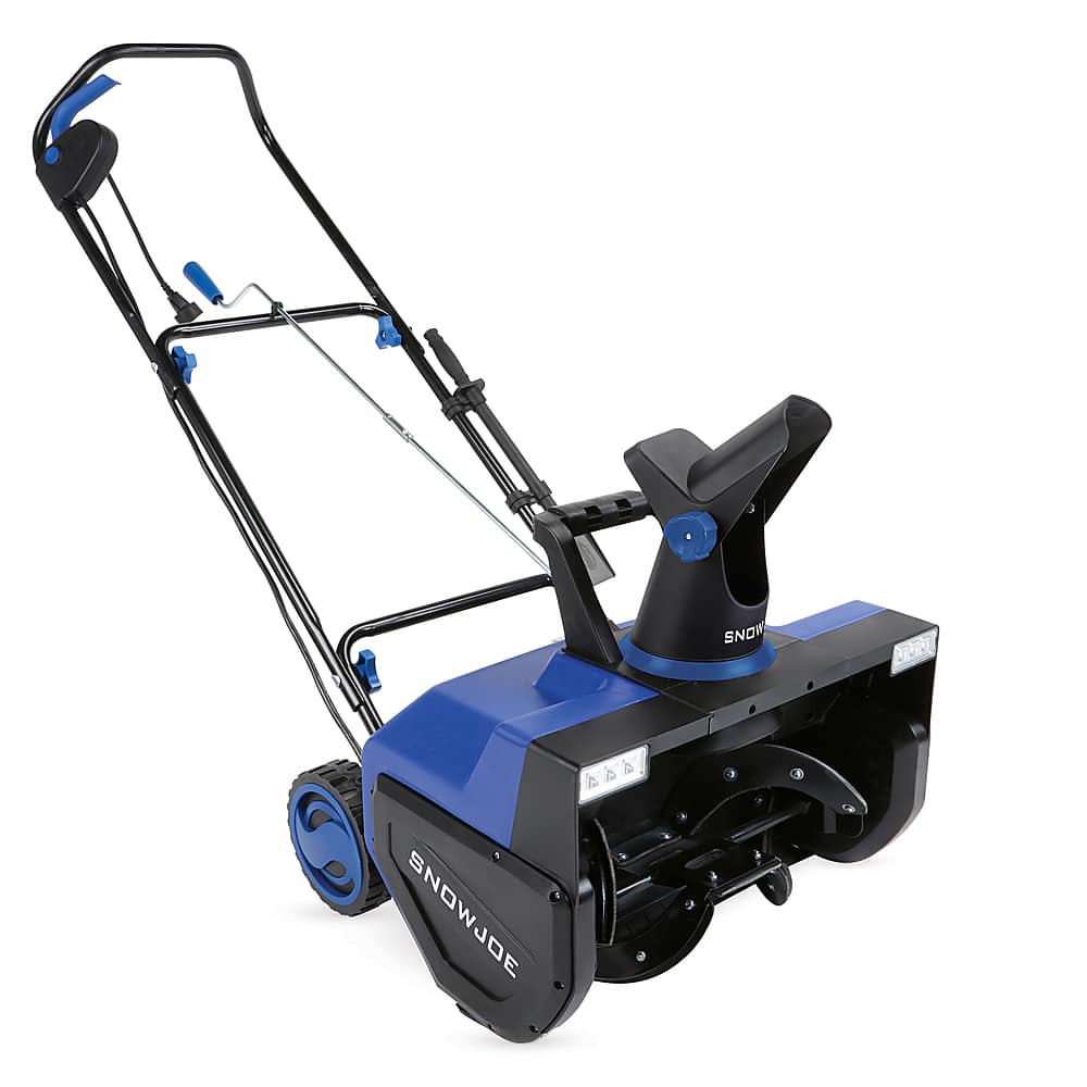 Angle. Snow Joe - SJ627E Electric Snow Thrower | 22-Inch | 15-Amp | w/ Dual LED Lights - Blue.