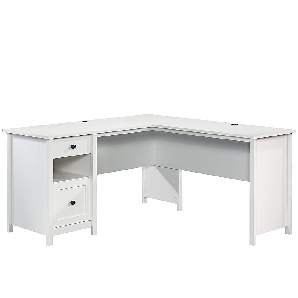Sauder - County Line L-Desk - Soft White - Front_Zoom