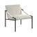 Angle. Sauder - Dakota Pass Chair Ivory Velvet Accent Chair with Bronze Fram - Ivory.