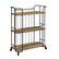 Front. Sauder - Station House Storage Cart - Etched Oak.