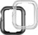 Alt View Zoom 12. Modal™ - Bumper Case for Apple Watch 41mm 2021 (2-Pack) - Space Gray/ Clear.