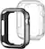 Left. Modal™ - Bumper Case for Apple Watch 45mm and Apple Watch Series 7-9 45mm (2-Pack) - Space Gray/ Clear.