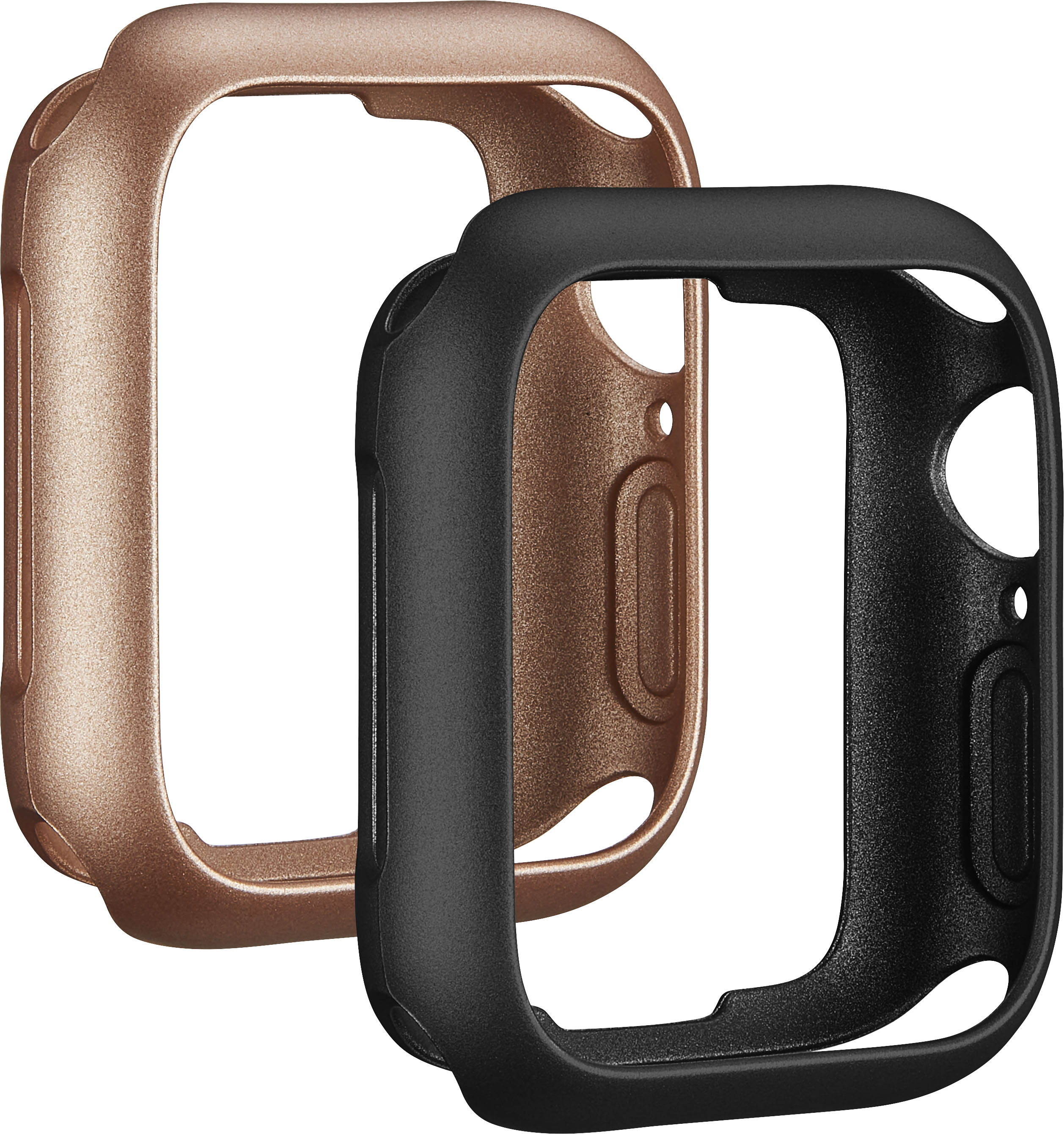 Angle View: Modal™ - Bumper Case for Apple Watch 41mm and Apple Watch Series 7-9 41mm (2-Pack) - Black/Gold