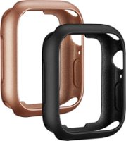 Modal™ - Bumper Case for Apple Watch 45mm 2021 (2-Pack) - Black/Gold - Angle_Zoom