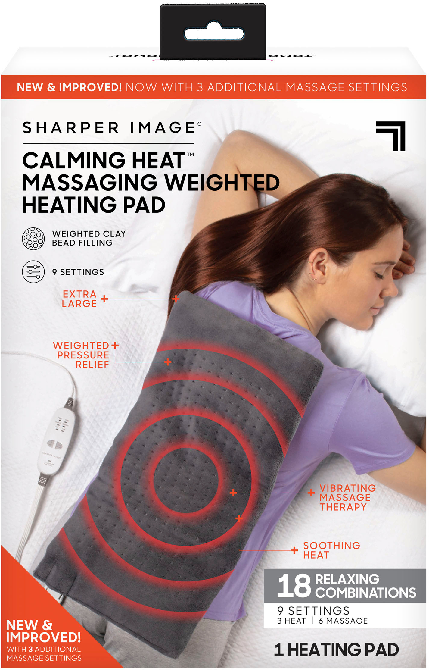 Comfort Products Inc. Heated Lumbar Massage Cushion Black 60-2802MR05 -  Best Buy