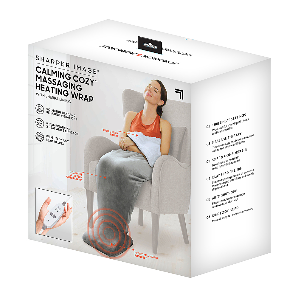 Calming Heat - Cozy Massaging Heating Wrap - Grey