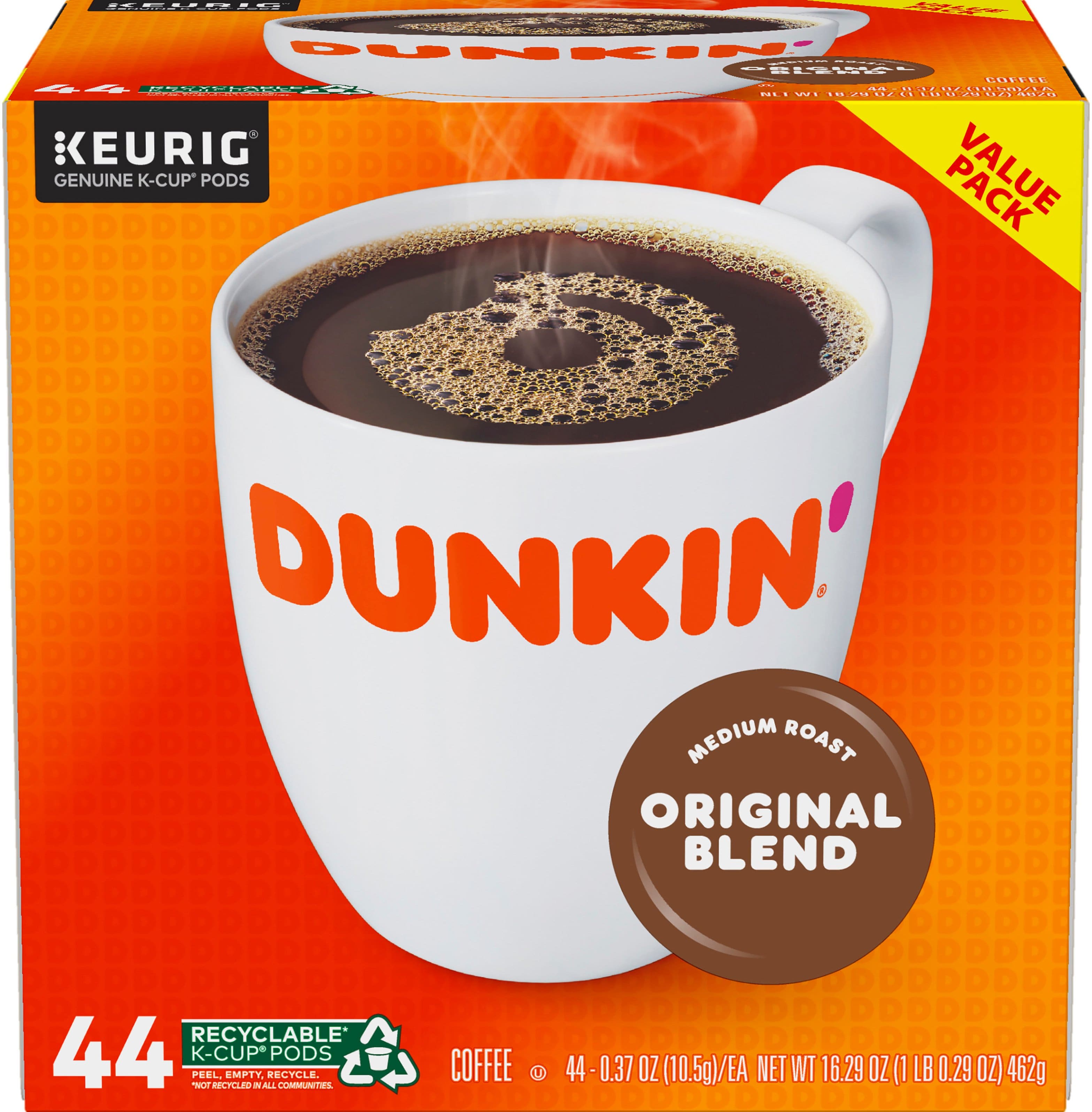 Front. Dunkin' Donuts - Original Medium Roast K-Cup Pods 44 ct.