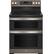 Front. GE - 6.6 Cu. Ft. Freestanding Double Oven Electric Convection Range with Self-Steam Cleaning and No-Preheat Air Fry - Slate.