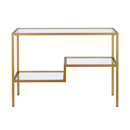 Front. Camden&Wells - Lovett 42" Console Table - Brass.