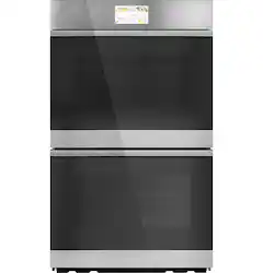 Café - 30" Built-In Double Electric Convection Wall Oven with True European Convection, In-Oven Camera, and Built-In Wi-Fi - Platinum Glass - Front_Zoom