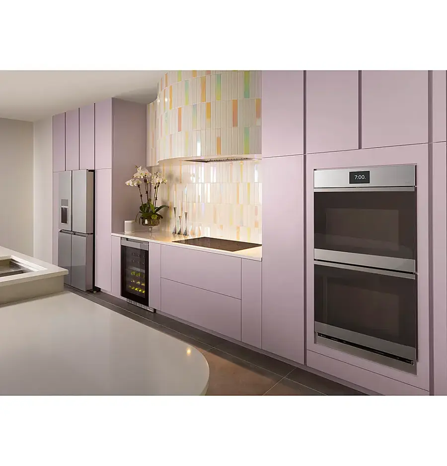 Alt View 22. Café - 30" Built-In Double Electric Convection Wall Oven with True European Convection, In-Oven Camera, and Built-In Wi-Fi - Platinum Glass.