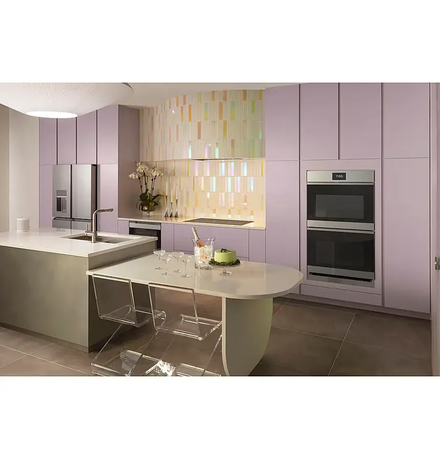 Alt View 25. Café - 30" Built-In Double Electric Convection Wall Oven with True European Convection, In-Oven Camera, and Built-In Wi-Fi - Platinum Glass.