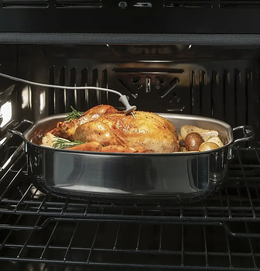 Alt View 37. Café - 30" Built-In Double Electric Convection Wall Oven with True European Convection, In-Oven Camera, and Built-In Wi-Fi - Platinum Glass.