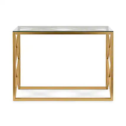 Front. Camden&Wells - Dixon Console Table - Brass.