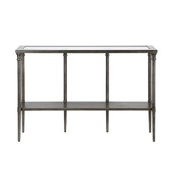 Camden&Wells - Dafna Console Table - Aged Steel - Front_Zoom