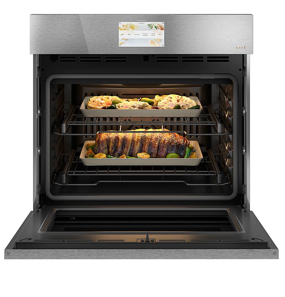 Alt View 12. Café - 30" Built-In Single Electric Convection Wall Oven with In-Oven Camera and Built-In Wi-Fi - Platinum Glass.
