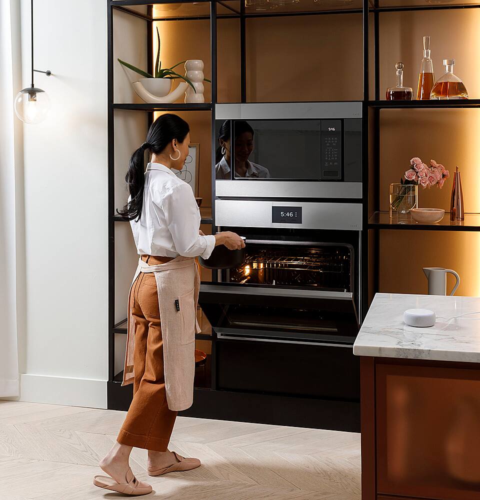 Alt View 16. Café - 30" Built-In Single Electric Convection Wall Oven with In-Oven Camera and Built-In Wi-Fi - Platinum Glass.