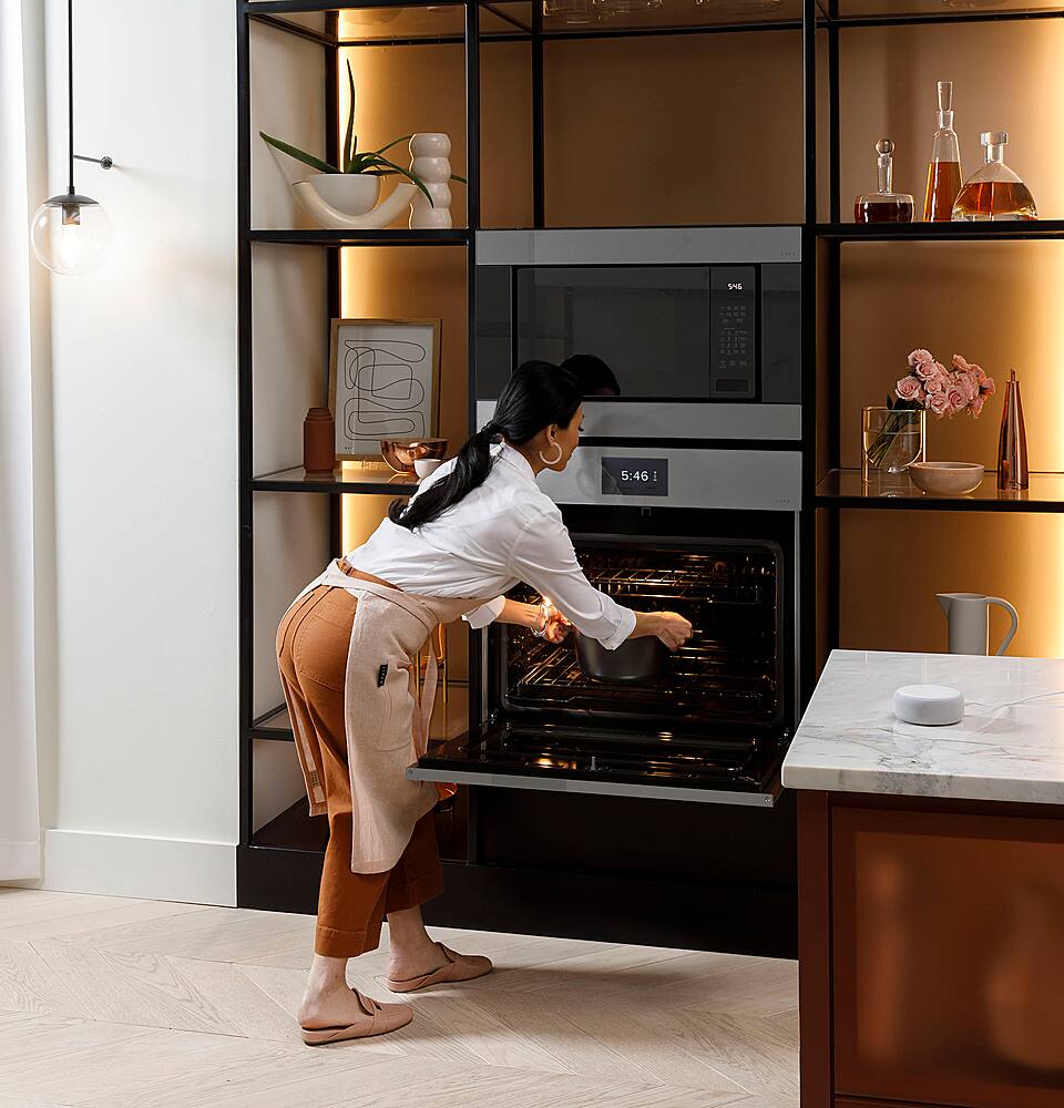 Alt View 17. Café - 30" Built-In Single Electric Convection Wall Oven with In-Oven Camera and Built-In Wi-Fi - Platinum Glass.