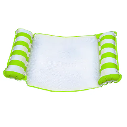 Front. Aqua - Monterey Water Inflatable 4-in-1 Pool Hammock Floating Lounger - Lime Green.