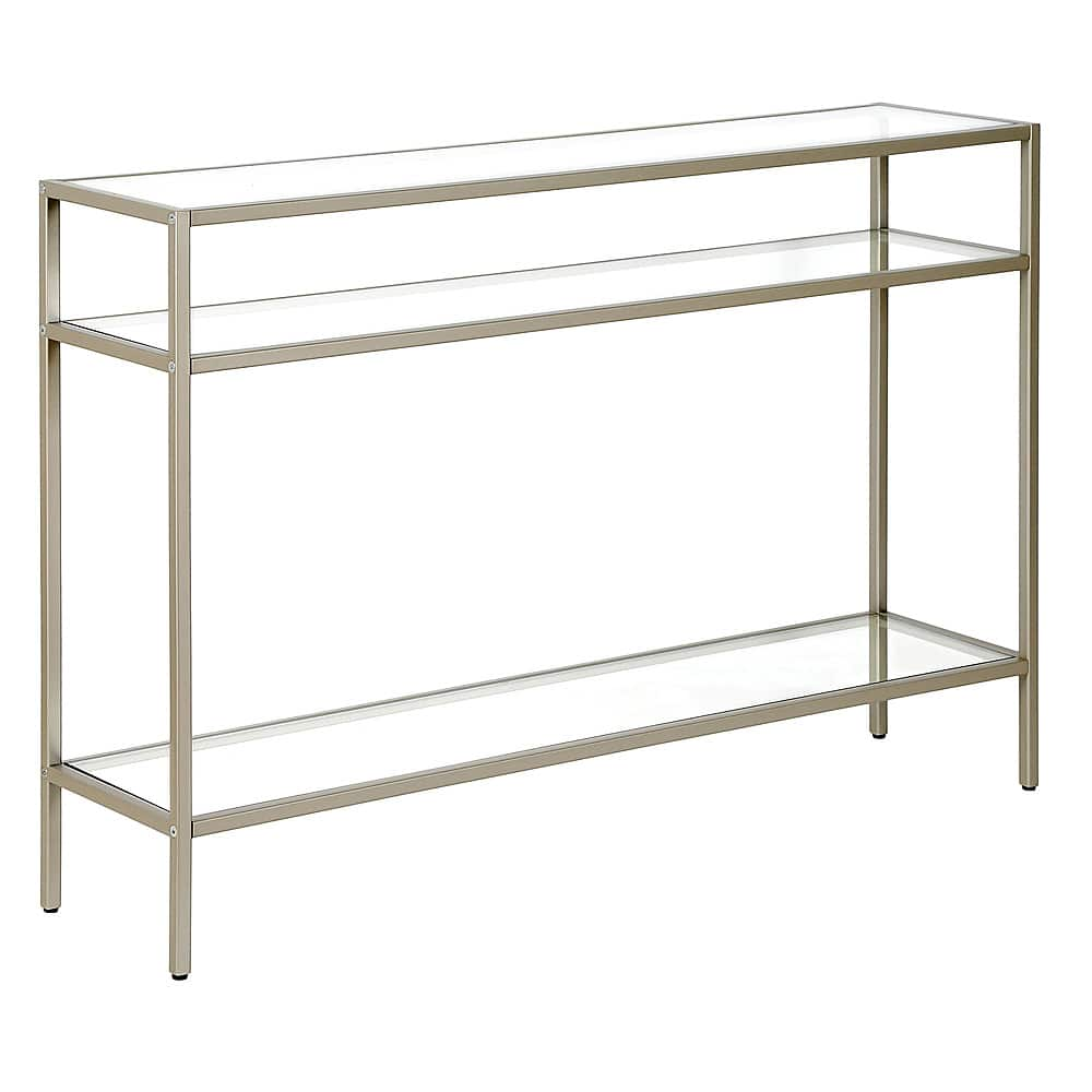 Angle View: Camden&Wells - Siviline Console Table - Satin Nickel