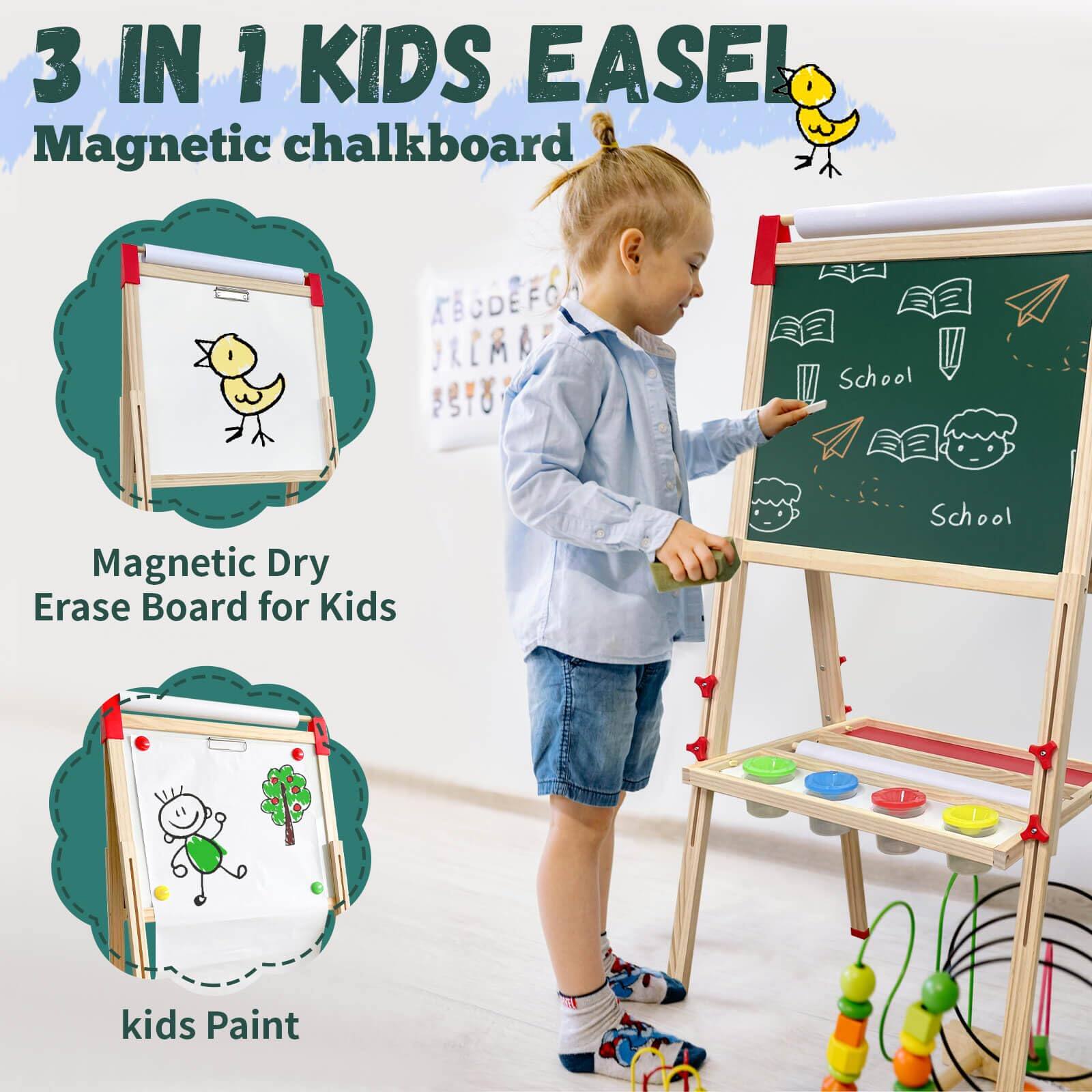 3 IN 1 KIDS EASEL  
Magnetic chalkboard  
Magnetic Dry Erase Board for Kids  
kids Paint