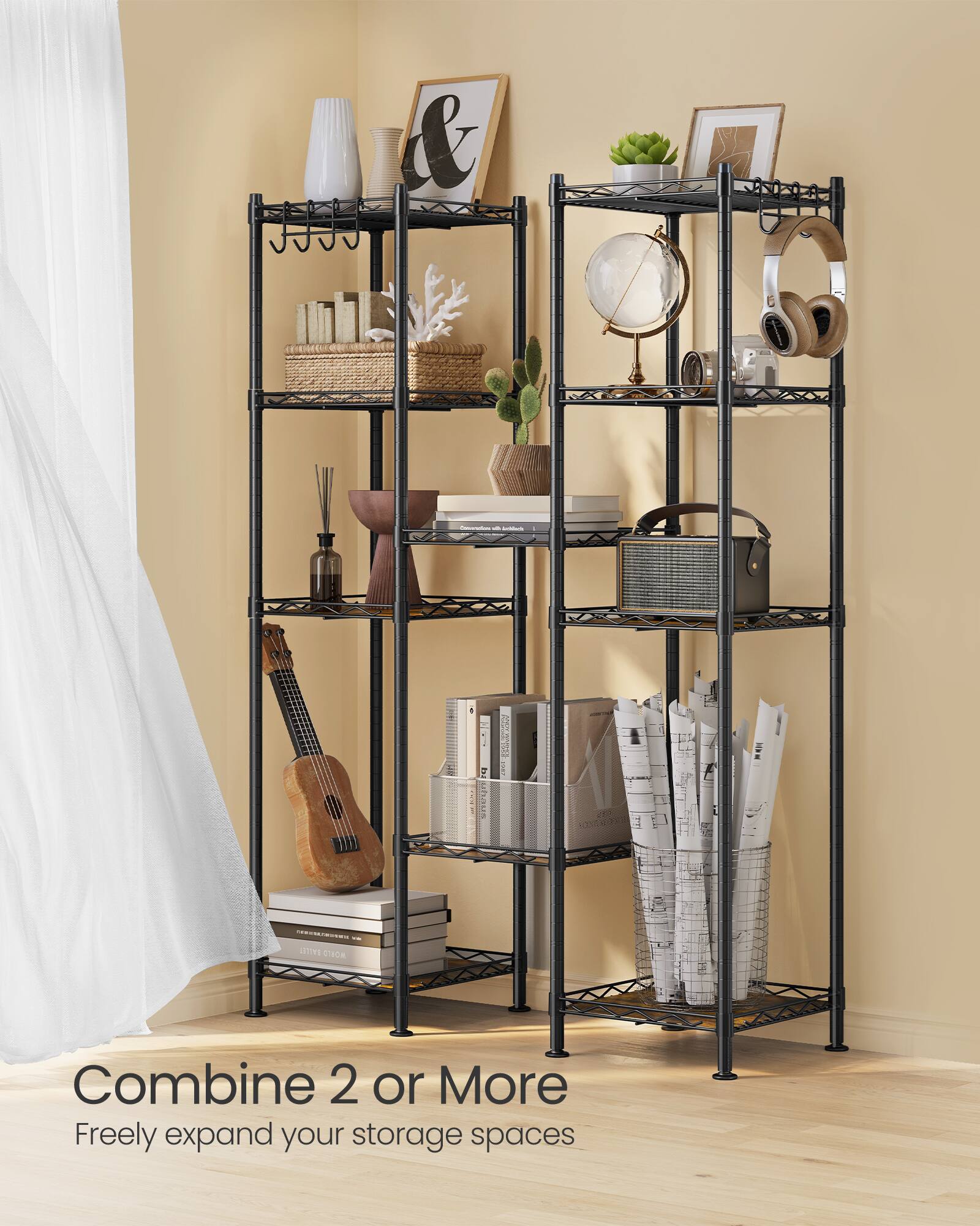 Combine 2 or More  
Freely expand your storage spaces